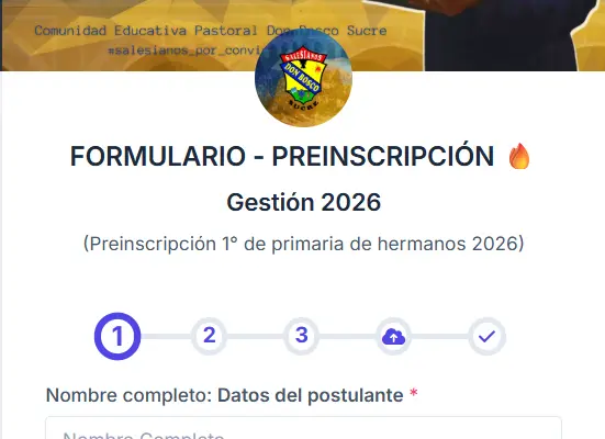 Formulario Preinscripción Hermanos